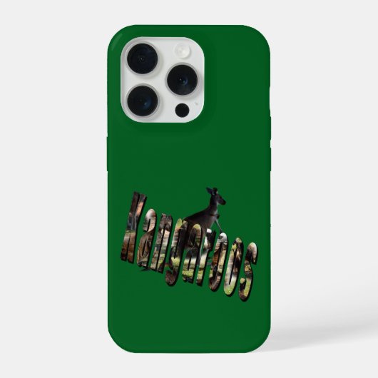 Logo met kangoeroes afbeelding, iPhone hoesje (Achterkant)