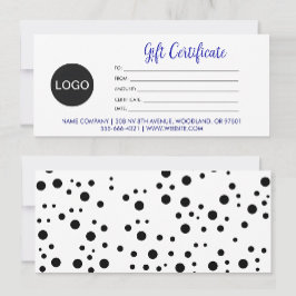 Logo met modern schrift zakelijk cadeaubon