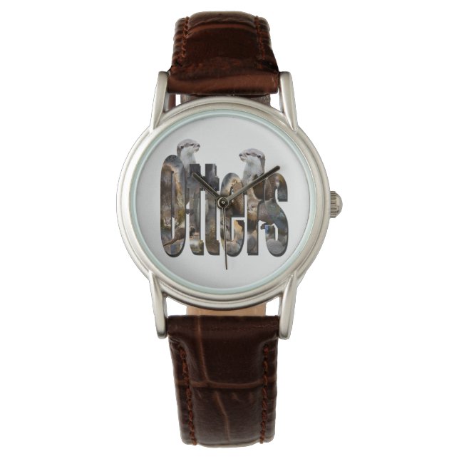 Logo met otters gemaakt van otters, horloge (Voorkant)