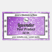 Logo met Paarse muggenzifteretiket Rechthoekige Sticker (Voorkant)