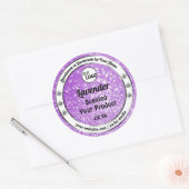 Logo met Paarse muggenzifteretiket Ronde Sticker (Envelop)