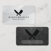 Logo met slagersmes | culinair | chef visitekaartje (Voorkant / Achterkant)