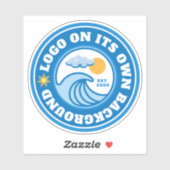 Logo met stevige achtergrond Zakelijke waterfles Sticker (Vel)