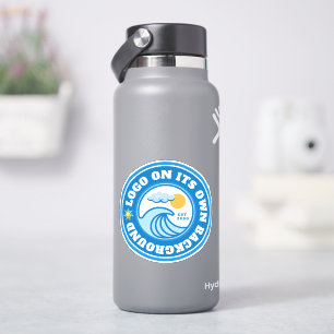 Logo met stevige achtergrond Zakelijke waterfles Sticker