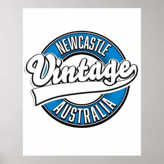 Logo met stijl van Newcastle australia Poster (Voorkant)