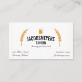 Logo met Tavern of Bar Beer Visitekaartje (Voorkant)