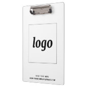 Logo met tekst en QR-code bedrijfsbranding Klembord (Links)