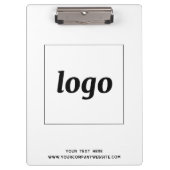 Logo met tekst en QR-code bedrijfsbranding Klembord (Voorkant)