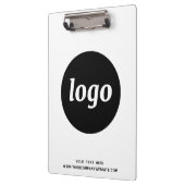 Logo met tekst en QR-code bedrijfsbranding Klembord (Links)