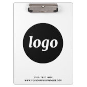 Logo met tekst en QR-code bedrijfsbranding Klembord (Voorkant)