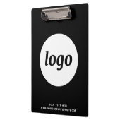 Logo met Tekst en QR Code Black Business Klembord (Links)
