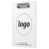 Logo met Tekst en QR Code Business Cliboard Klembord (Links)