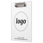 Logo met Tekst en QR Code Business Cliboard Klembord (Links)