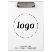 Logo met Tekst en QR Code Business Cliboard Klembord (Voorkant)