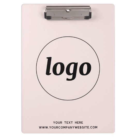 Logo met Tekst en QR Code Business Klembord (Voorkant)