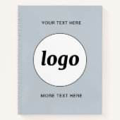 Logo met Tekst en QR Code Promotiezaken Notitieboek (Voorkant)