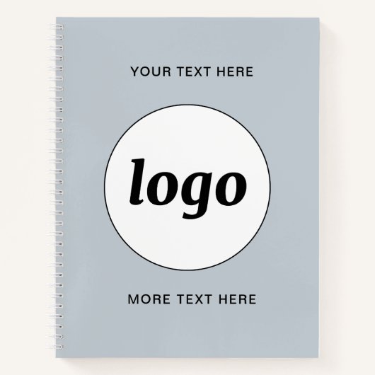 Logo met Tekst en QR Code Promotiezaken Notitieboek (Voorkant)