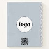 Logo met Tekst en QR Code Promotiezaken Notitieboek (Achterkant)