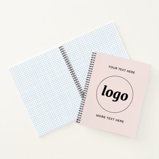 Logo met Tekst en QR Code Promotiezaken Notitieboek (Binnen)