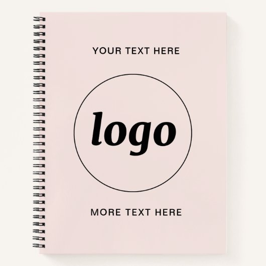 Logo met Tekst en QR Code Promotiezaken Notitieboek (Voorkant)