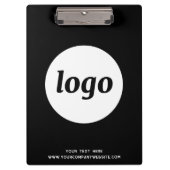 Logo met tekst en QR-code zwart bedrijf Klembord (Voorkant)