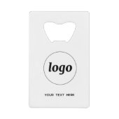 Logo met tekst QR Code Business Creditkaart Flessenopener (Voorkant)