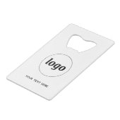 Logo met tekst QR Code Business Creditkaart Flessenopener (Voorkant Gekanteld)
