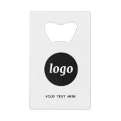 Logo met tekst QR Code Business Creditkaart Flessenopener (Voorkant)