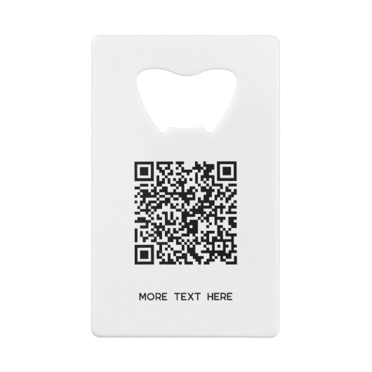 Logo met tekst QR Code Business Creditkaart Flessenopener (Achterkant)