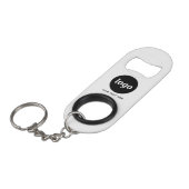 Logo met tekst QR Code Business Mini Flessenopener (Voorkant Gekanteld)