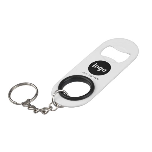 Logo met tekst QR Code Business Mini Flessenopener (Voorkant Gekanteld)