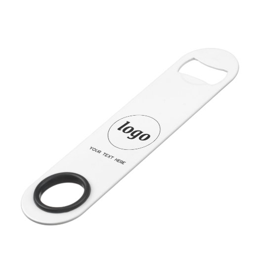 Logo met tekst QR Code Business Speed Flessenopener (Voorkant Gekanteld)