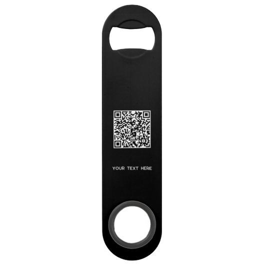 Logo met tekst QR Code Business Speed Flessenopener (Achterkant)