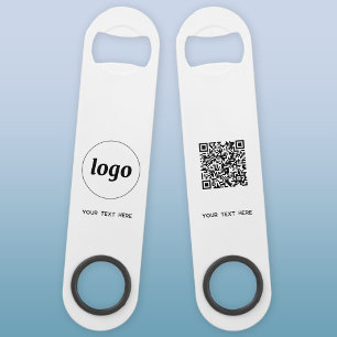 Logo met tekst QR Code Business Speed Flessenopener