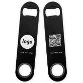 Logo met tekst QR Code Business Speed Flessenopener