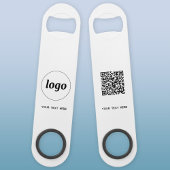 Logo met tekst QR Code Business Speed Flessenopener