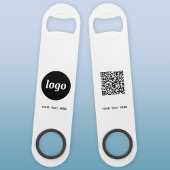 Logo met tekst QR Code Business Speed Flessenopener