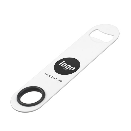 Logo met tekst QR Code Business Speed Flessenopener (Voorkant Gekanteld)