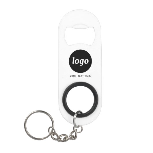 Logo Met Tekst QR Code Zakelijk Mini Flessenopener (Voorkant)