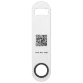 Logo Met Tekst QR Code Zakelijk Speed Flessenopener (Achterkant)