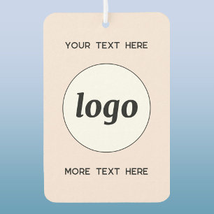 Logo met tekst Zakelijk Promotie Blush Pink Luchtverfrisser