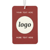 Logo met tekst Zakelijk Promotie Bourgogne Rood Luchtverfrisser (Achterkant)