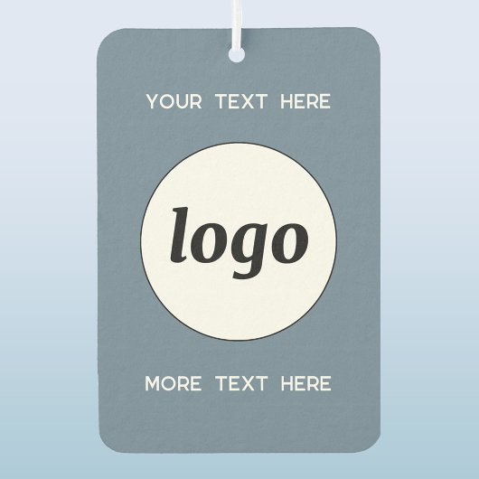 Logo met tekst Zakelijk Promotie Dusty Blue Luchtverfrisser