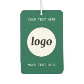 Logo met tekst Zakelijk Promotie Forest Green Luchtverfrisser (Voorkant)