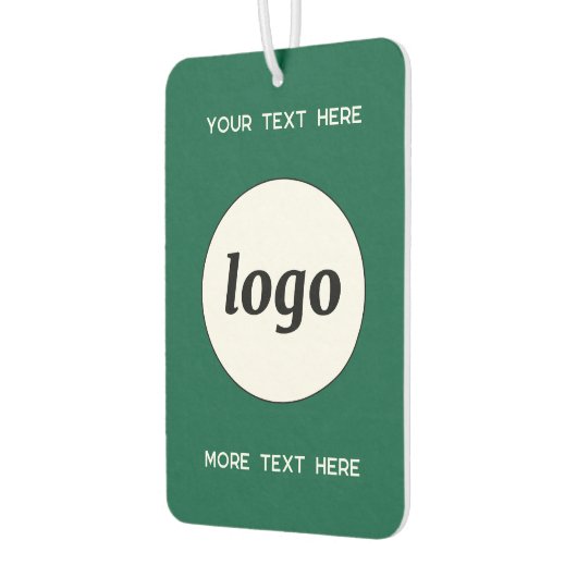 Logo met tekst Zakelijk Promotie Forest Green Luchtverfrisser (Links)