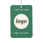 Logo met tekst Zakelijk Promotie Forest Green Luchtverfrisser (Achterkant)