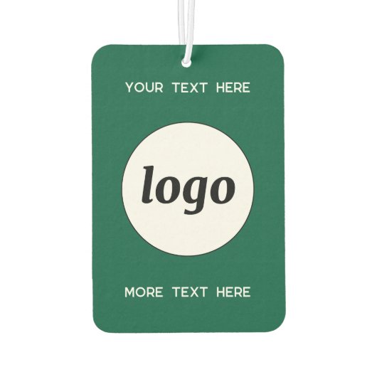 Logo met tekst Zakelijk Promotie Forest Green Luchtverfrisser (Achterkant)