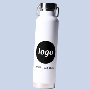 Logo met tekst Zakelijke branding promotioneel Waterfles