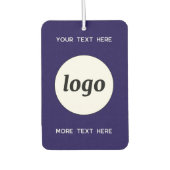 Logo met tekst Zakelijke promotie Navy Blue Luchtverfrisser (Voorkant)