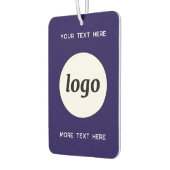 Logo met tekst Zakelijke promotie Navy Blue Luchtverfrisser (Links)